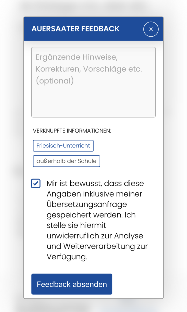 Bildschirmaufnahme, die zeigt, wie verknüpfte Informationen sichtbar gemacht werden.